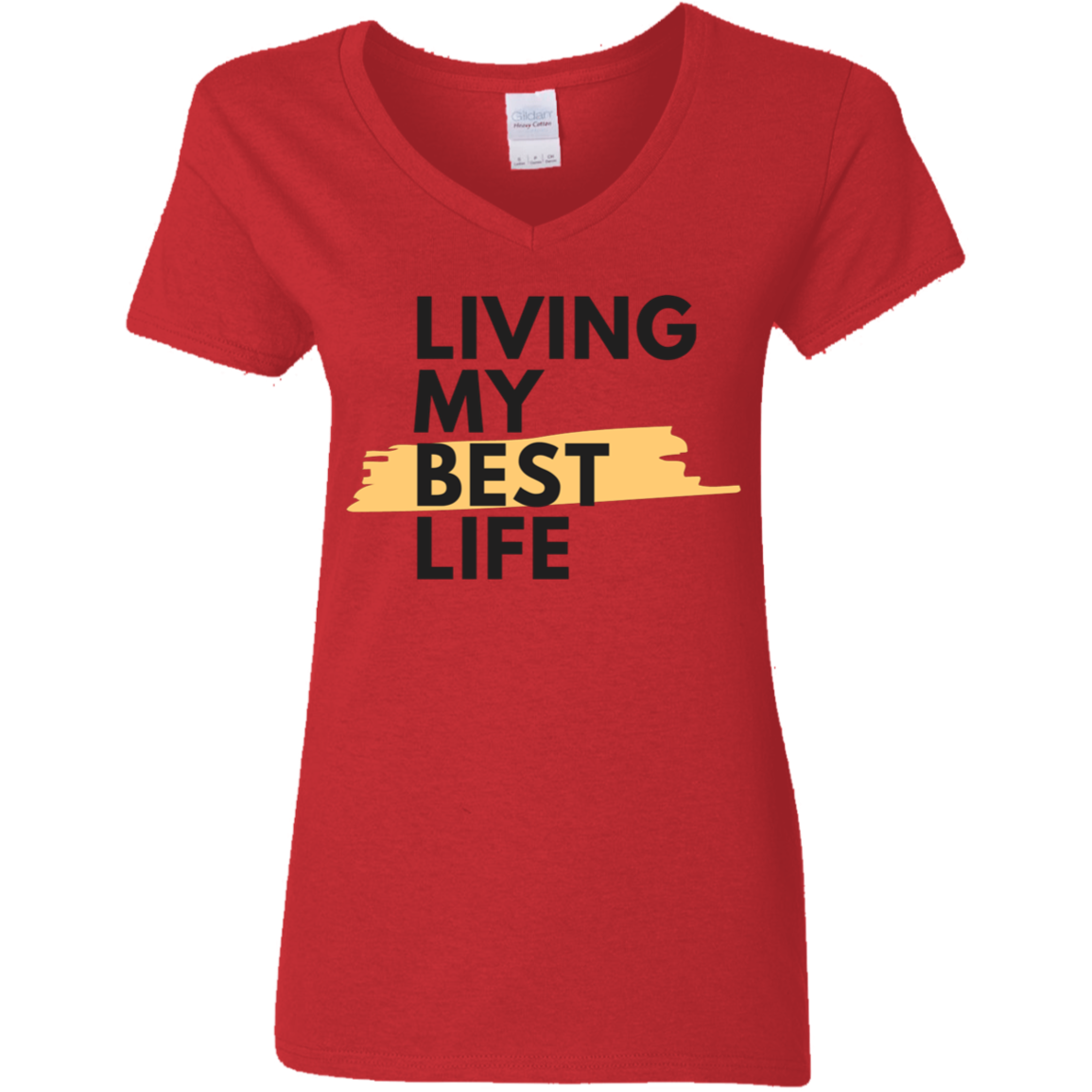 My Best Life Ladies' 5.3 oz. V-Neck T-Shirt