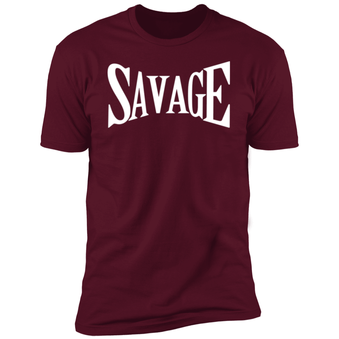 Savage White Detailed Men Short Sleeve T-Shirt