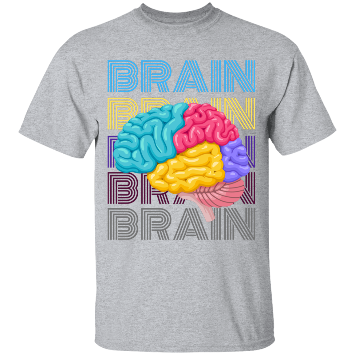 Unisex Brain Youth 5.3 oz 100% Cotton T-Shirt