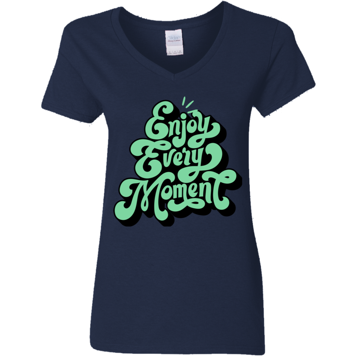 Enjoy Every Moment Ladies' 5.3 oz. V-Neck T-Shirt