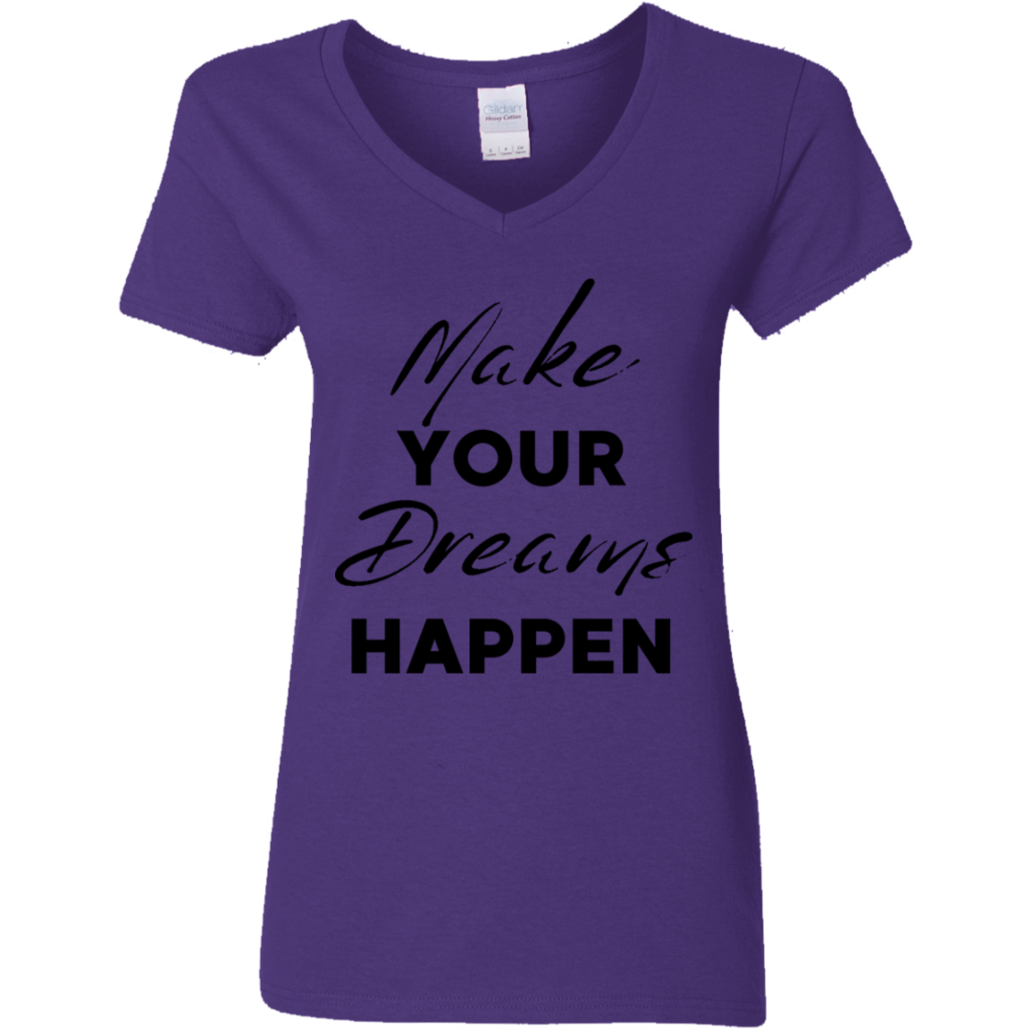 Make Dreams Happen Ladies' 5.3 oz. V-Neck T-Shirt