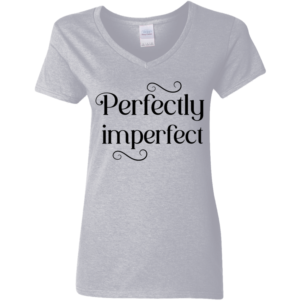 Perfectly Imperfect Ladies' 5.3 oz. V-Neck T-Shirt