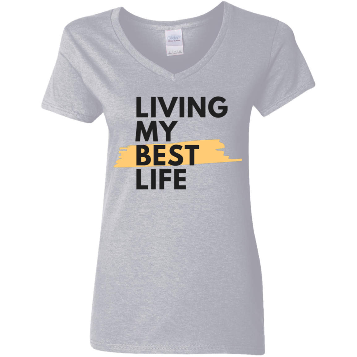 My Best Life Ladies' 5.3 oz. V-Neck T-Shirt