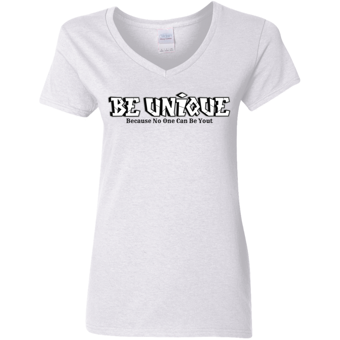 Be Unique Ladies' 5.3 oz. V-Neck T-Shirt