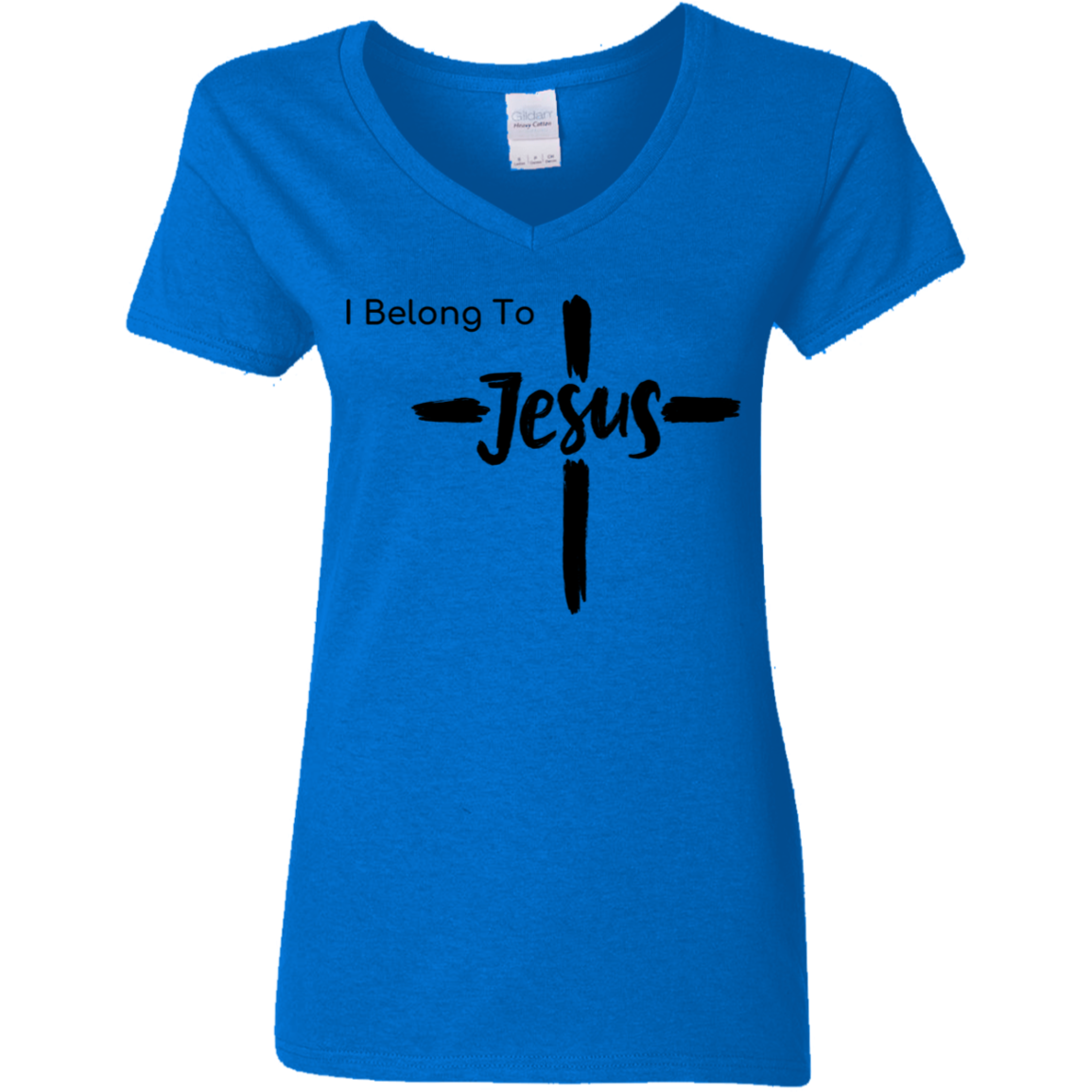 I Belong To Jesus Ladies' 5.3 oz. V-Neck T-Shirt