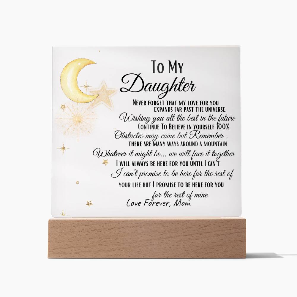 My Moon & Star To My Daughter Plaque