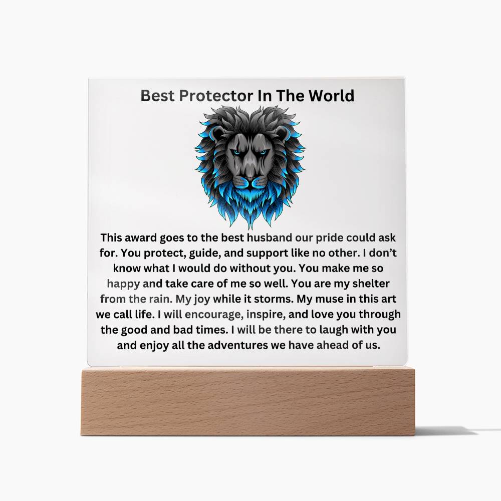 Best Protector To My Husband Plaque