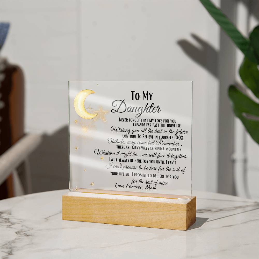 My Moon & Star To My Daughter Plaque