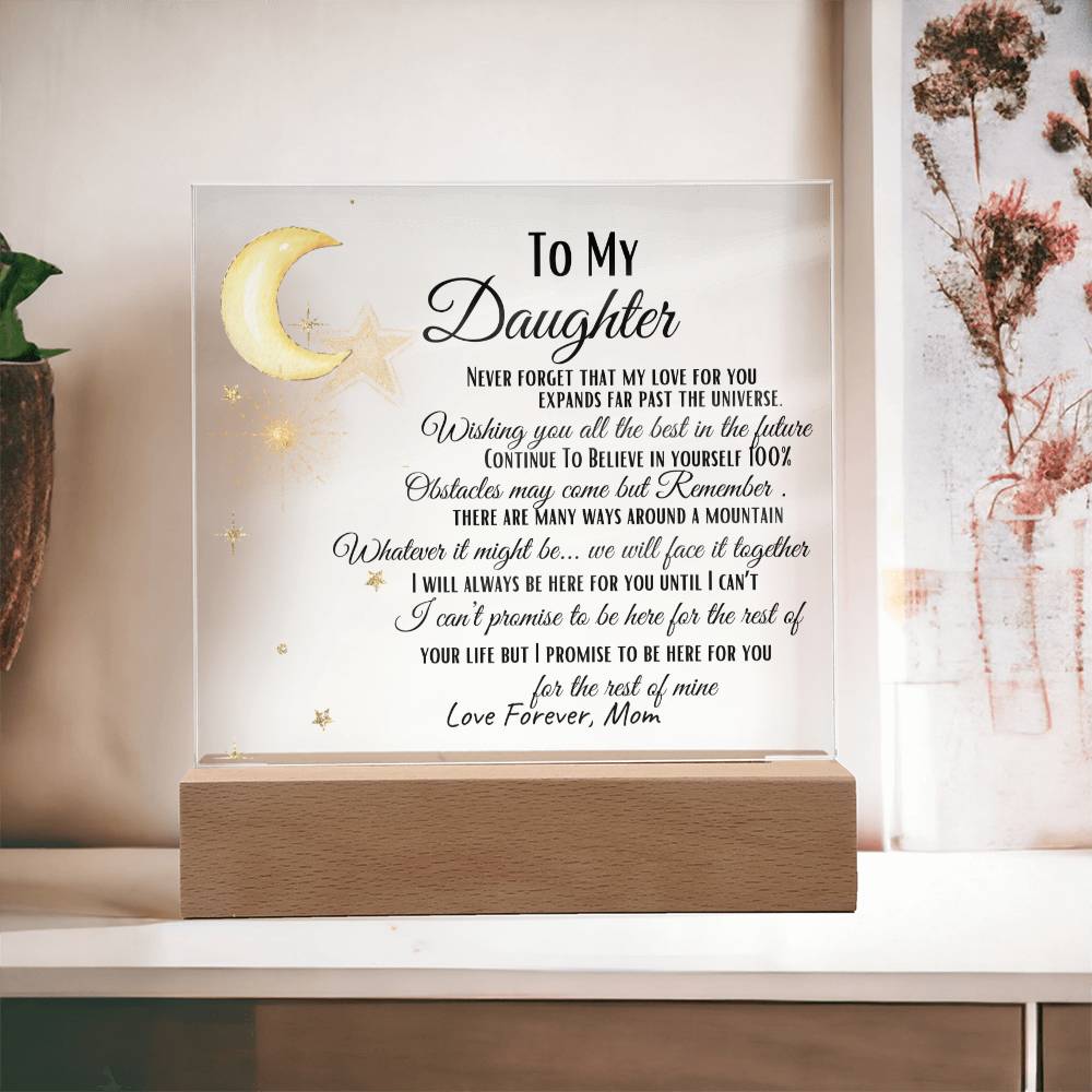 My Moon & Star To My Daughter Plaque