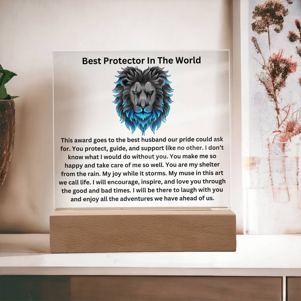 Best Protector To My Husband Plaque