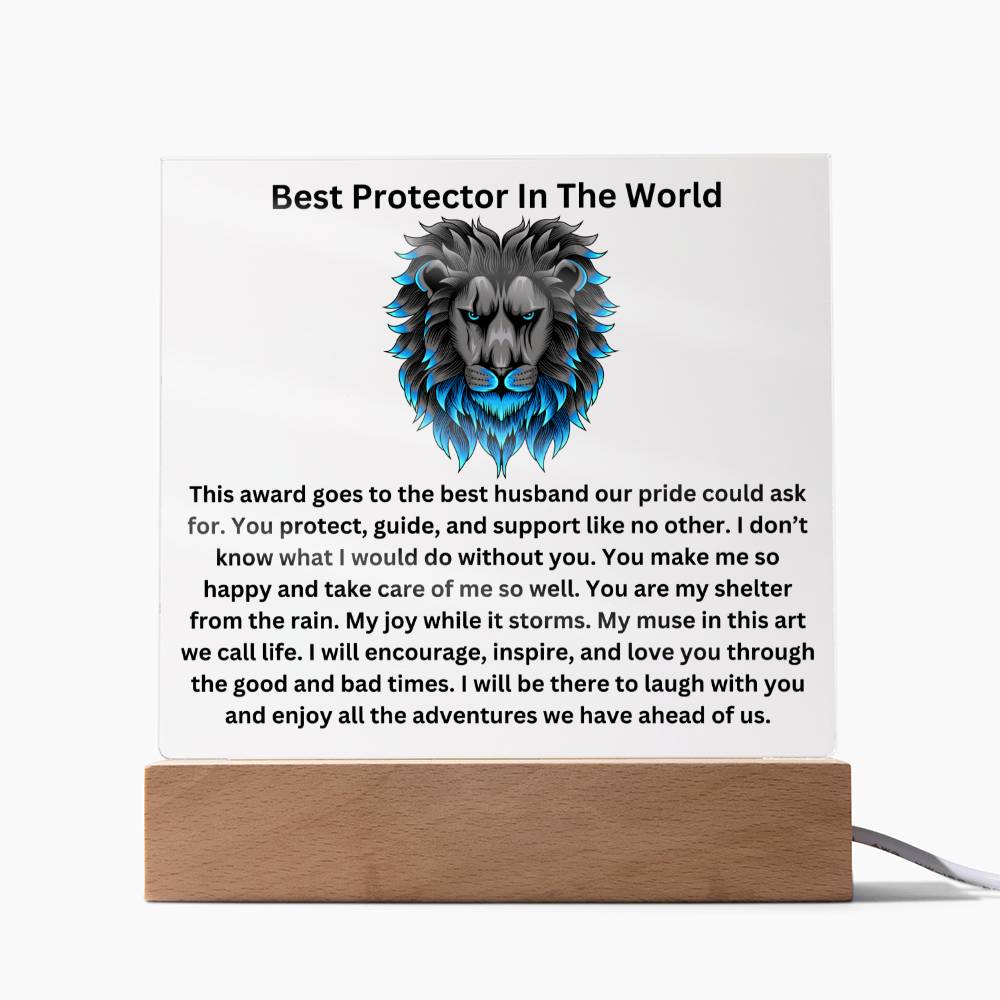 Best Protector To My Husband Plaque