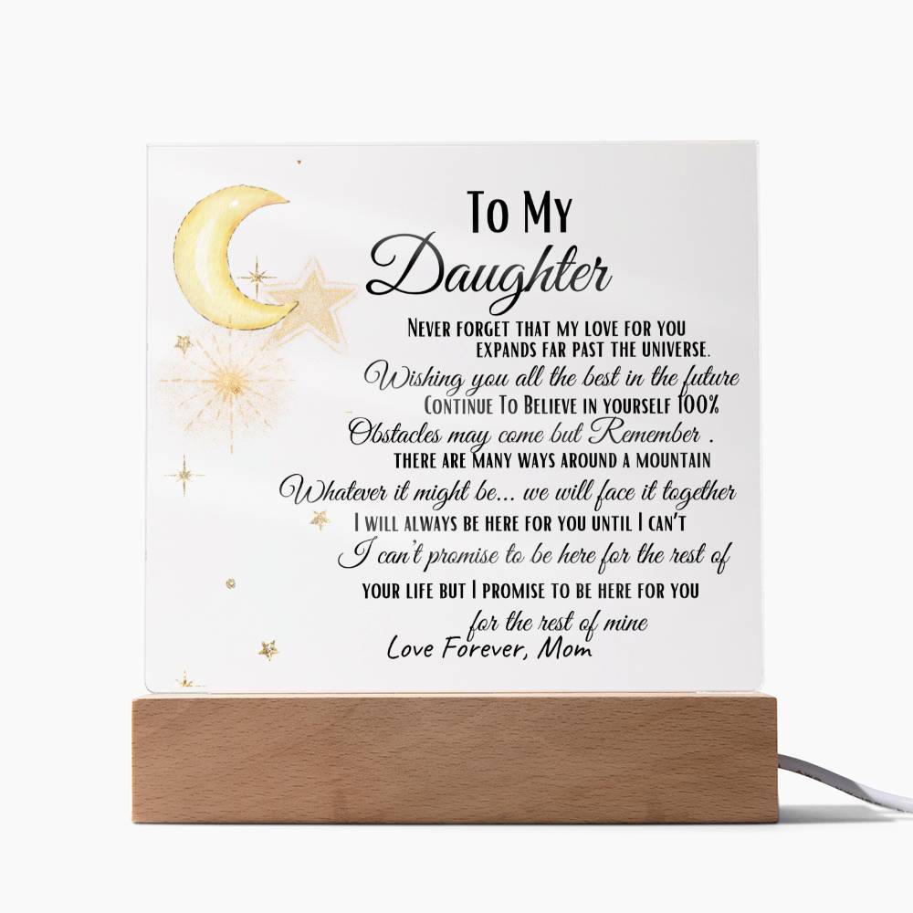 My Moon & Star To My Daughter Plaque