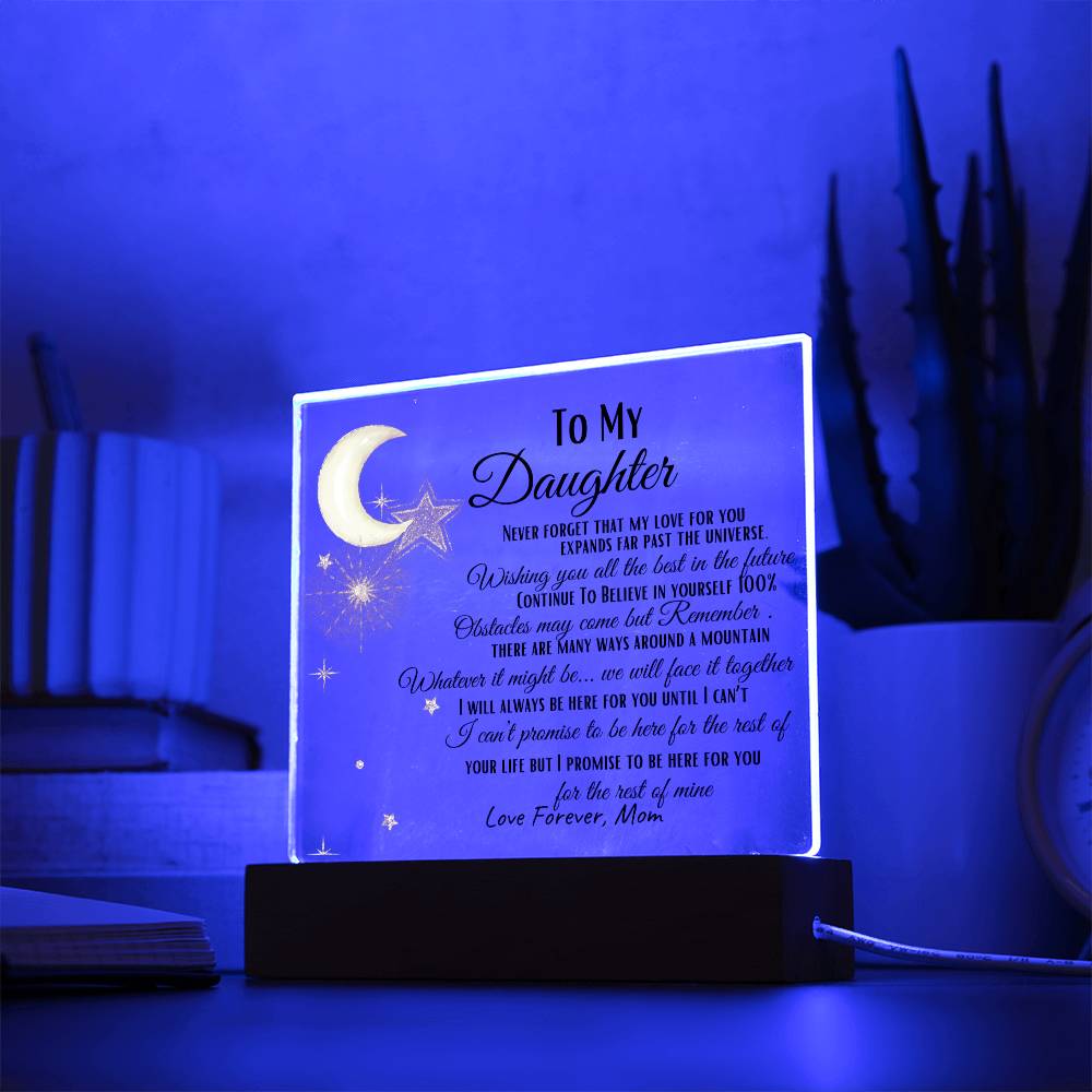 My Moon & Star To My Daughter Plaque