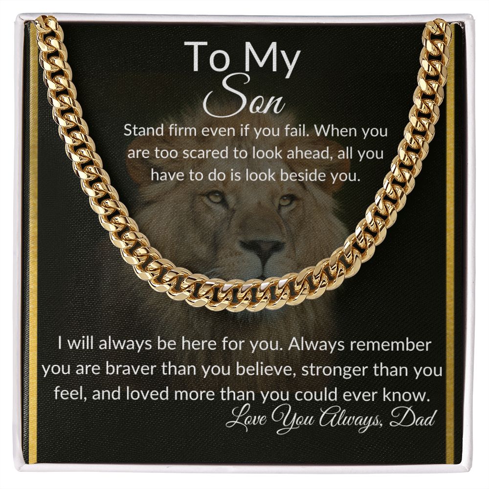 To My Son | Stay Strong From Dad | Cuban Link Chain