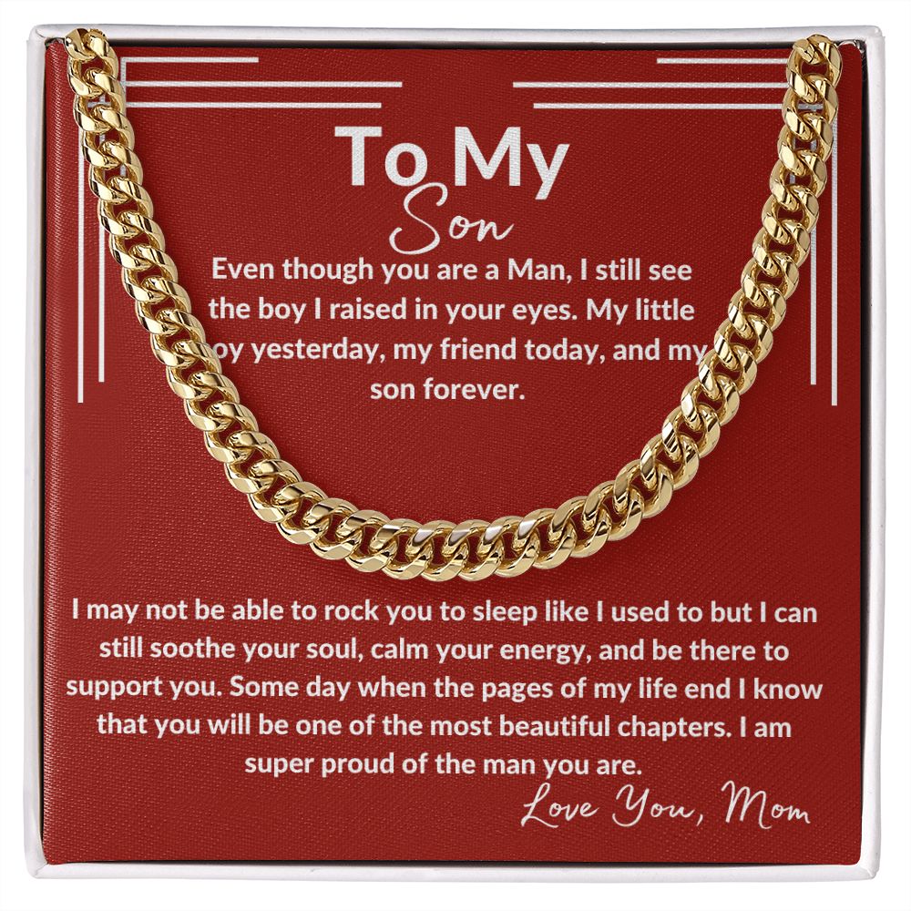 To My Son | My Little Boy, Friend, & Forever Son | Cuban Link Chain