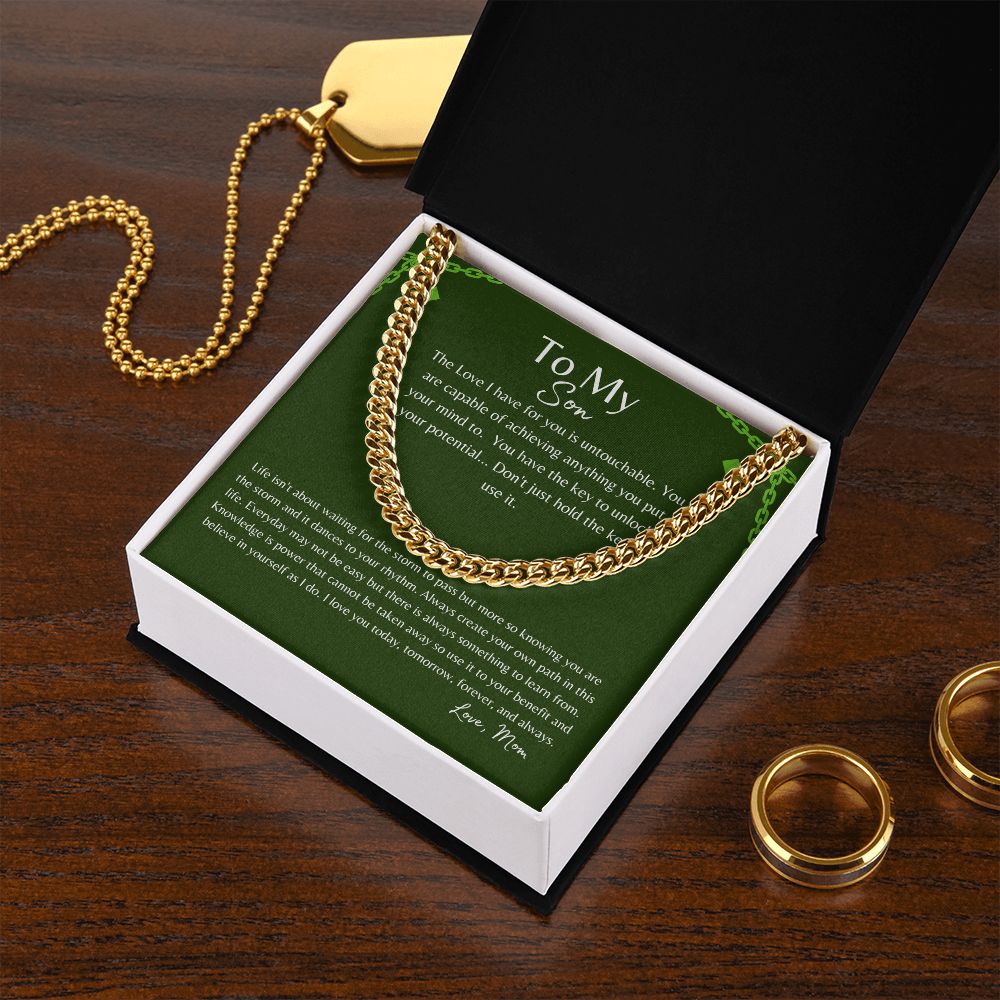 To My Son | Unlock Your Potential | Cuban Link Chain