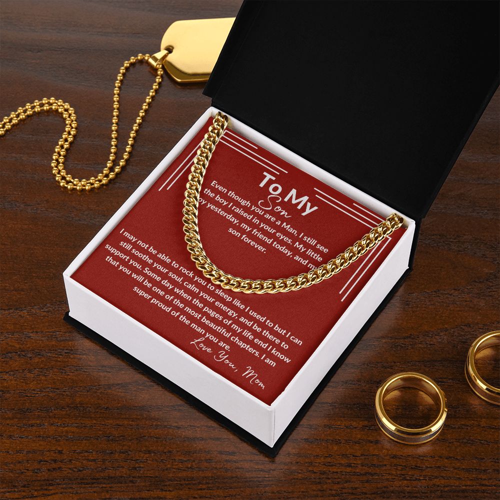 To My Son | My Little Boy, Friend, & Forever Son | Cuban Link Chain