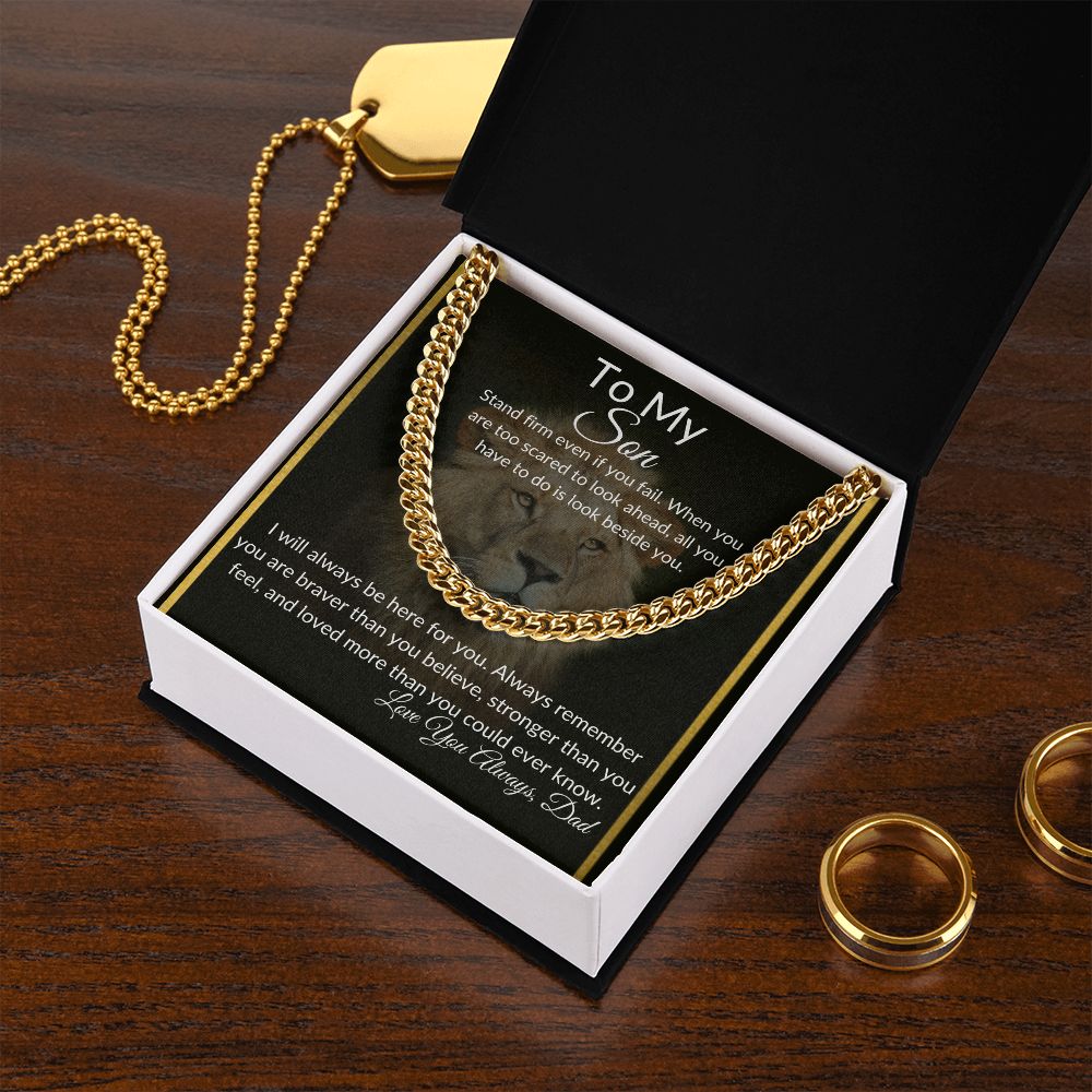 To My Son | Stay Strong From Dad | Cuban Link Chain