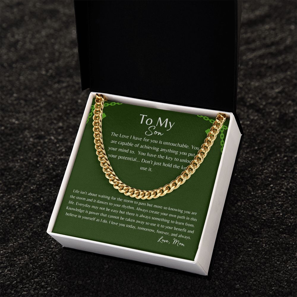 To My Son | Unlock Your Potential | Cuban Link Chain