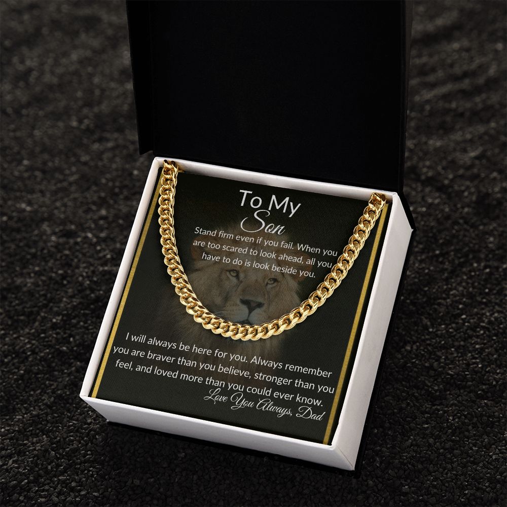 To My Son | Stay Strong From Dad | Cuban Link Chain