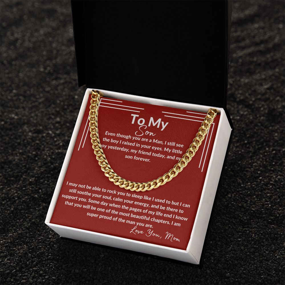 To My Son | My Little Boy, Friend, & Forever Son | Cuban Link Chain