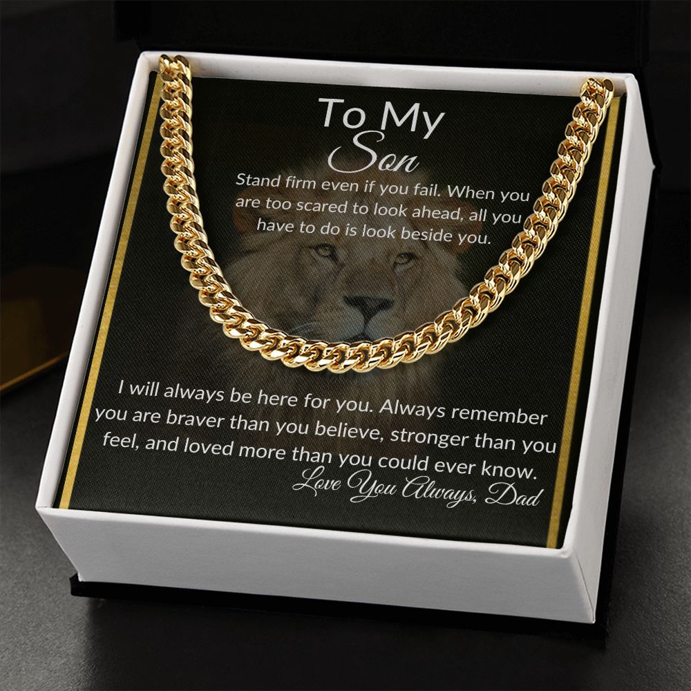 To My Son | Stay Strong From Dad | Cuban Link Chain