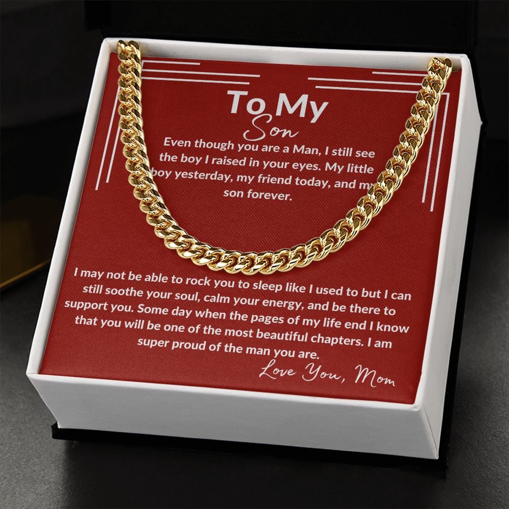 To My Son | My Little Boy, Friend, & Forever Son | Cuban Link Chain