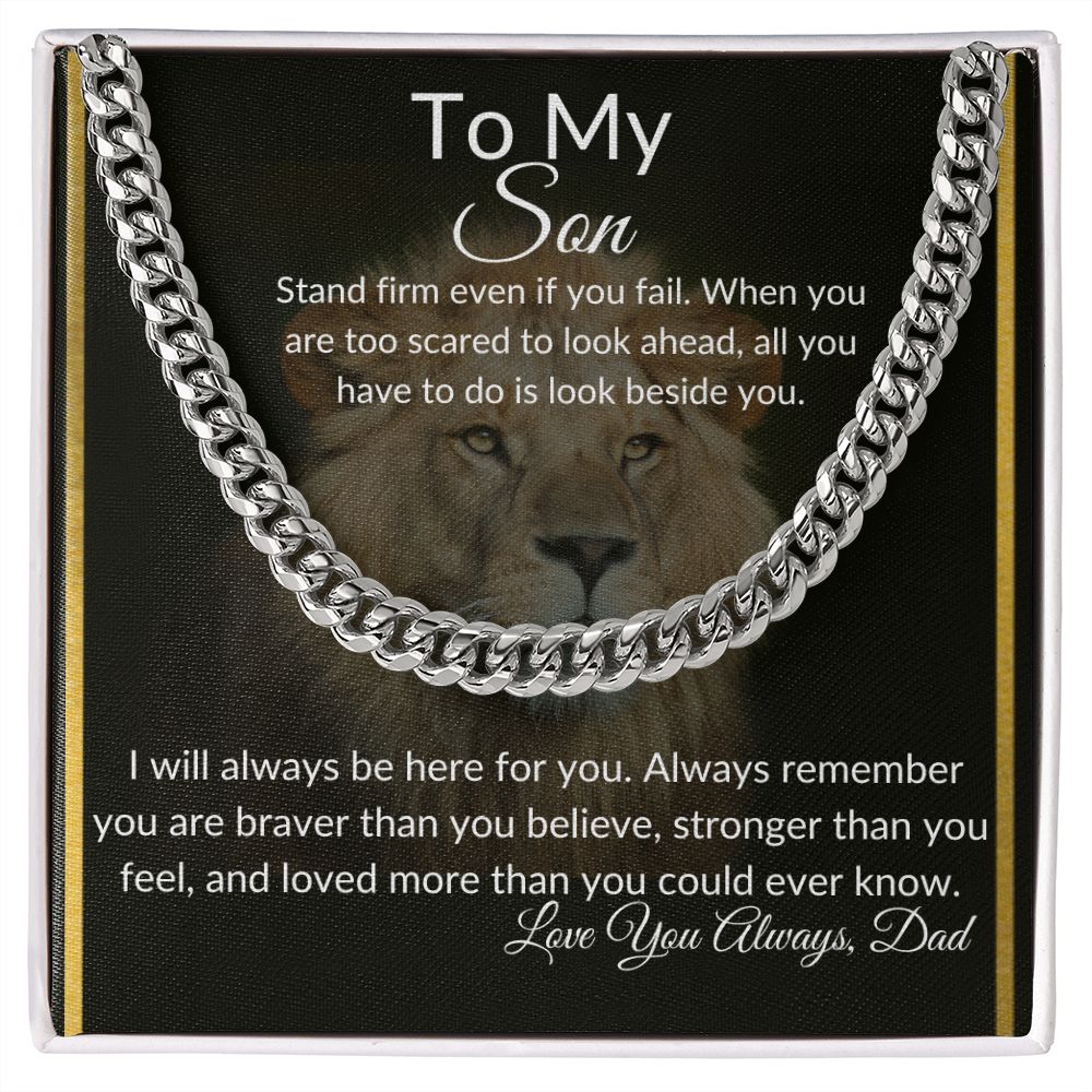 To My Son | Stay Strong From Dad | Cuban Link Chain