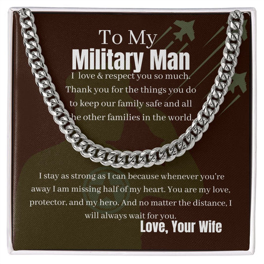 Military Husband | My Hero & Yours | Cuban Link Chain