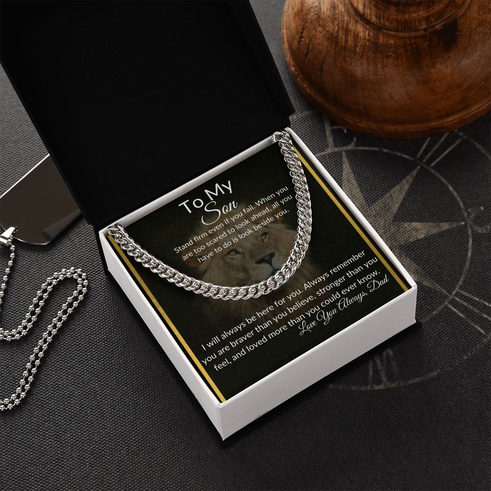 To My Son | Stay Strong From Dad | Cuban Link Chain