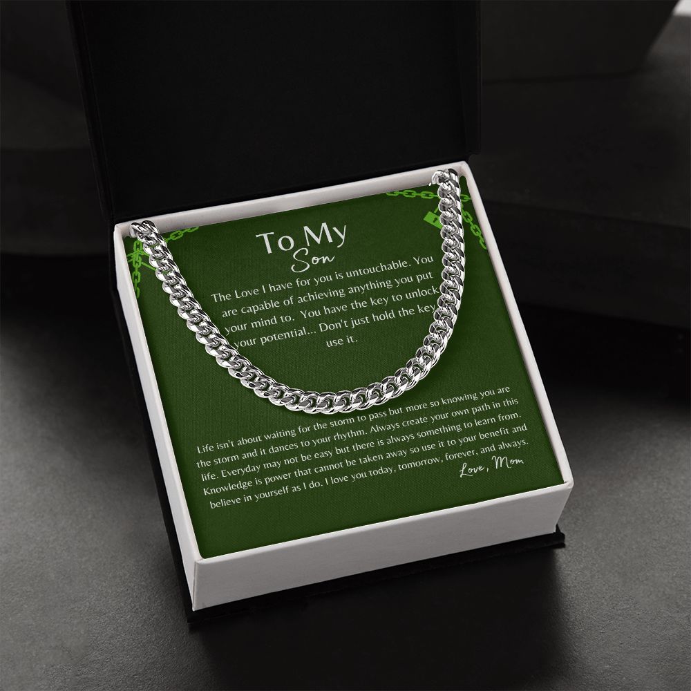 To My Son | Unlock Your Potential | Cuban Link Chain