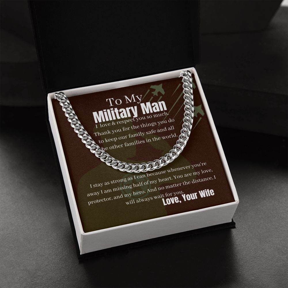 Military Husband | My Hero & Yours | Cuban Link Chain