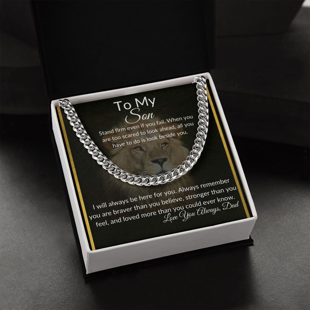 To My Son | Stay Strong From Dad | Cuban Link Chain