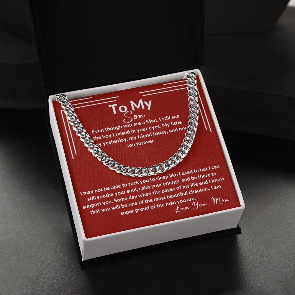 To My Son | My Little Boy, Friend, & Forever Son | Cuban Link Chain