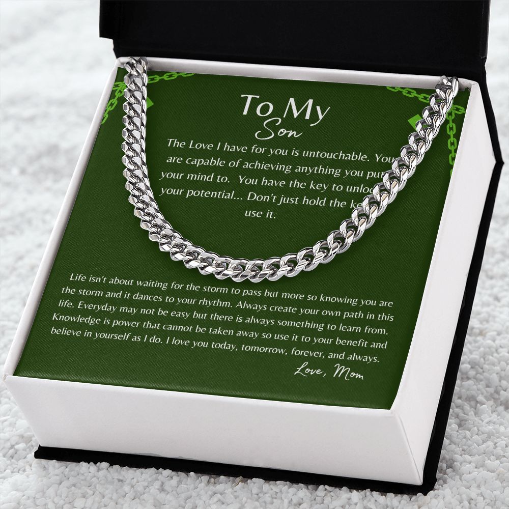 To My Son | Unlock Your Potential | Cuban Link Chain