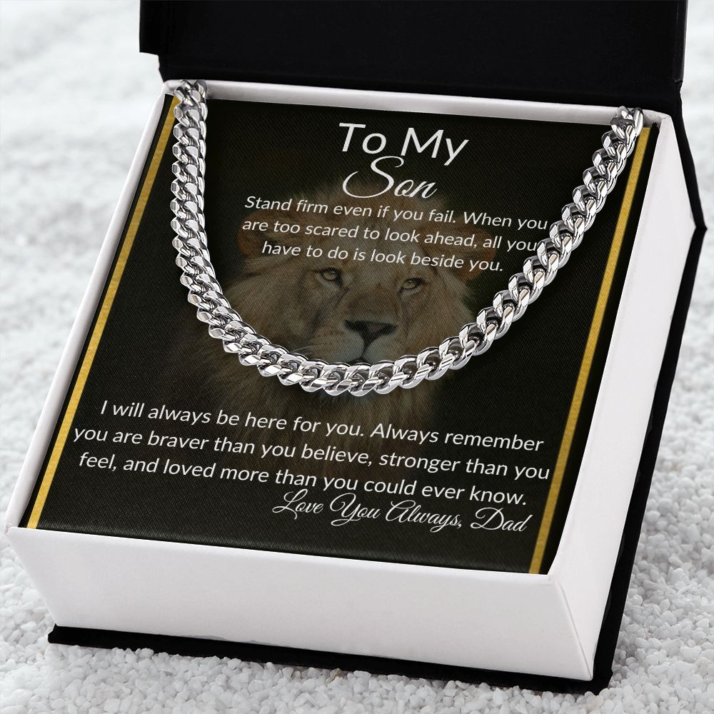 To My Son | Stay Strong From Dad | Cuban Link Chain