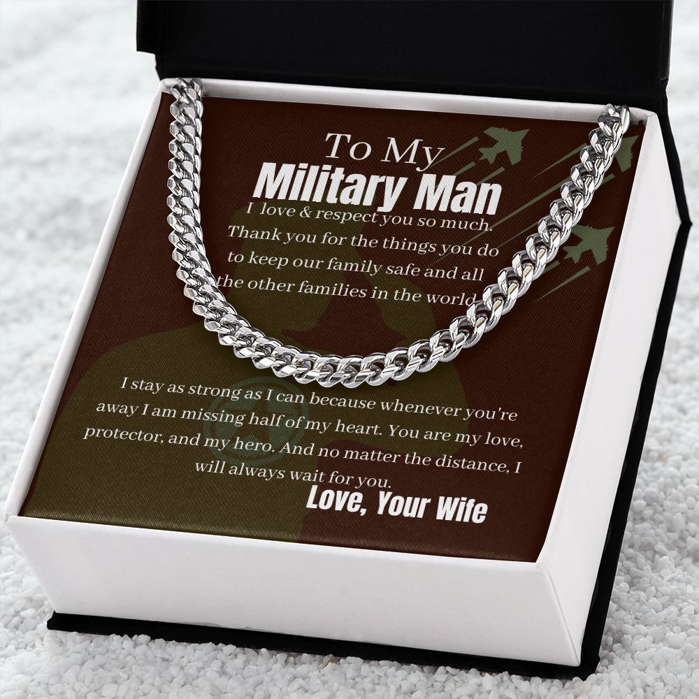 Military Husband | My Hero & Yours | Cuban Link Chain