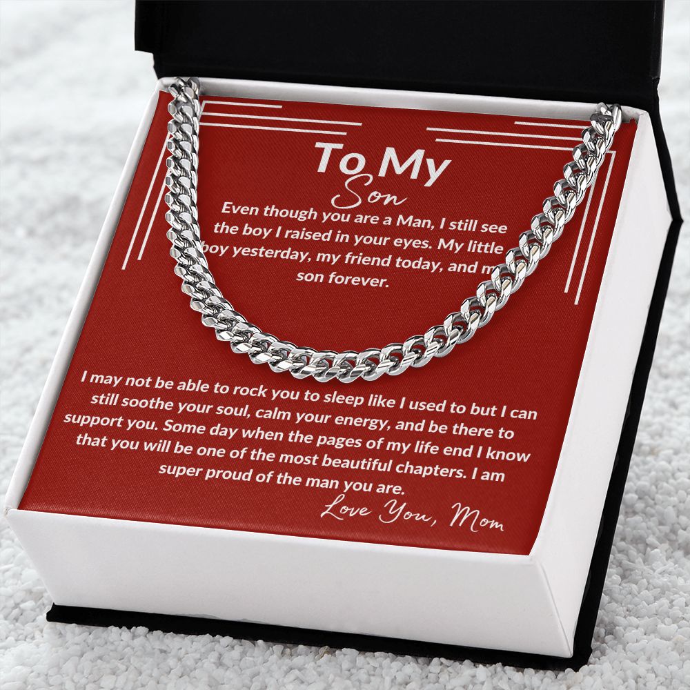 To My Son | My Little Boy, Friend, & Forever Son | Cuban Link Chain