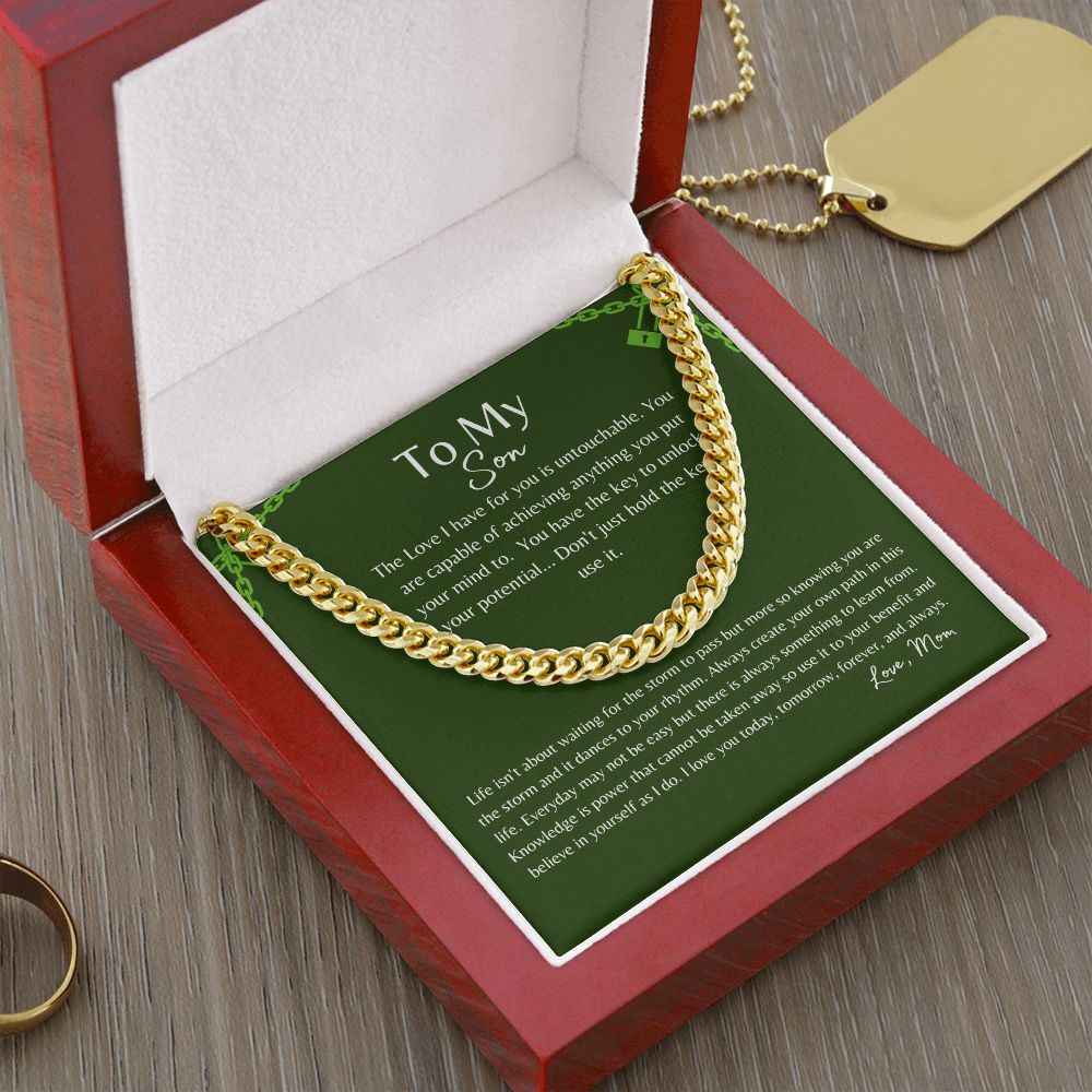 To My Son | Unlock Your Potential | Cuban Link Chain