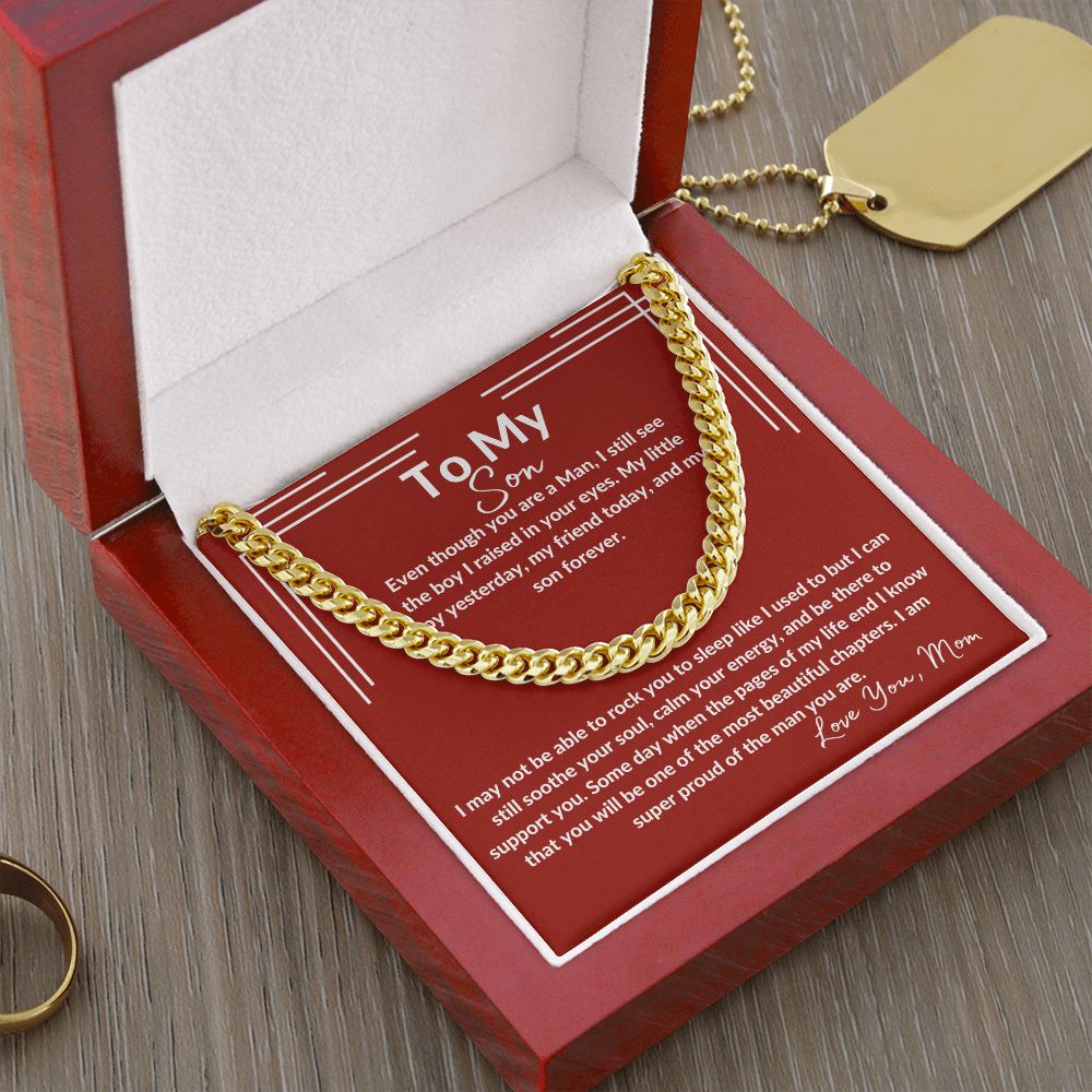 To My Son | My Little Boy, Friend, & Forever Son | Cuban Link Chain