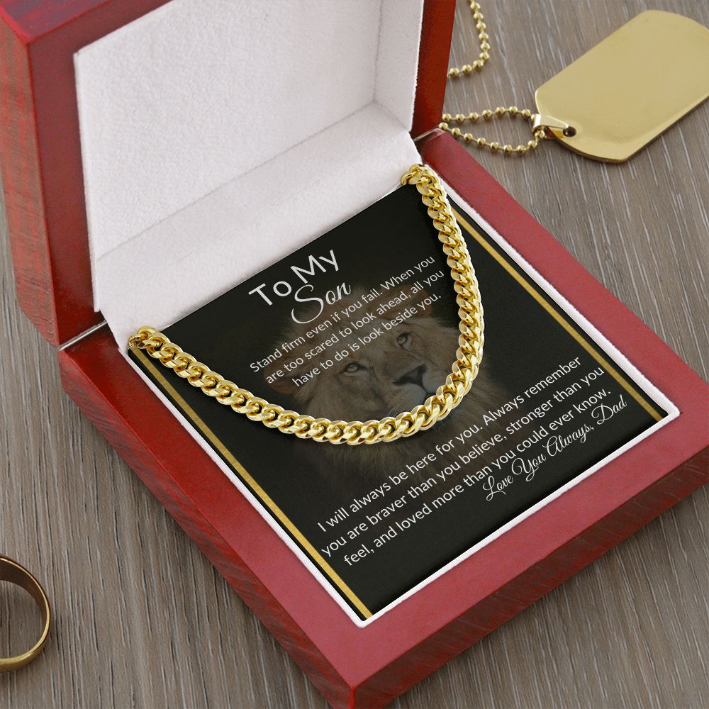 To My Son | Stay Strong From Dad | Cuban Link Chain