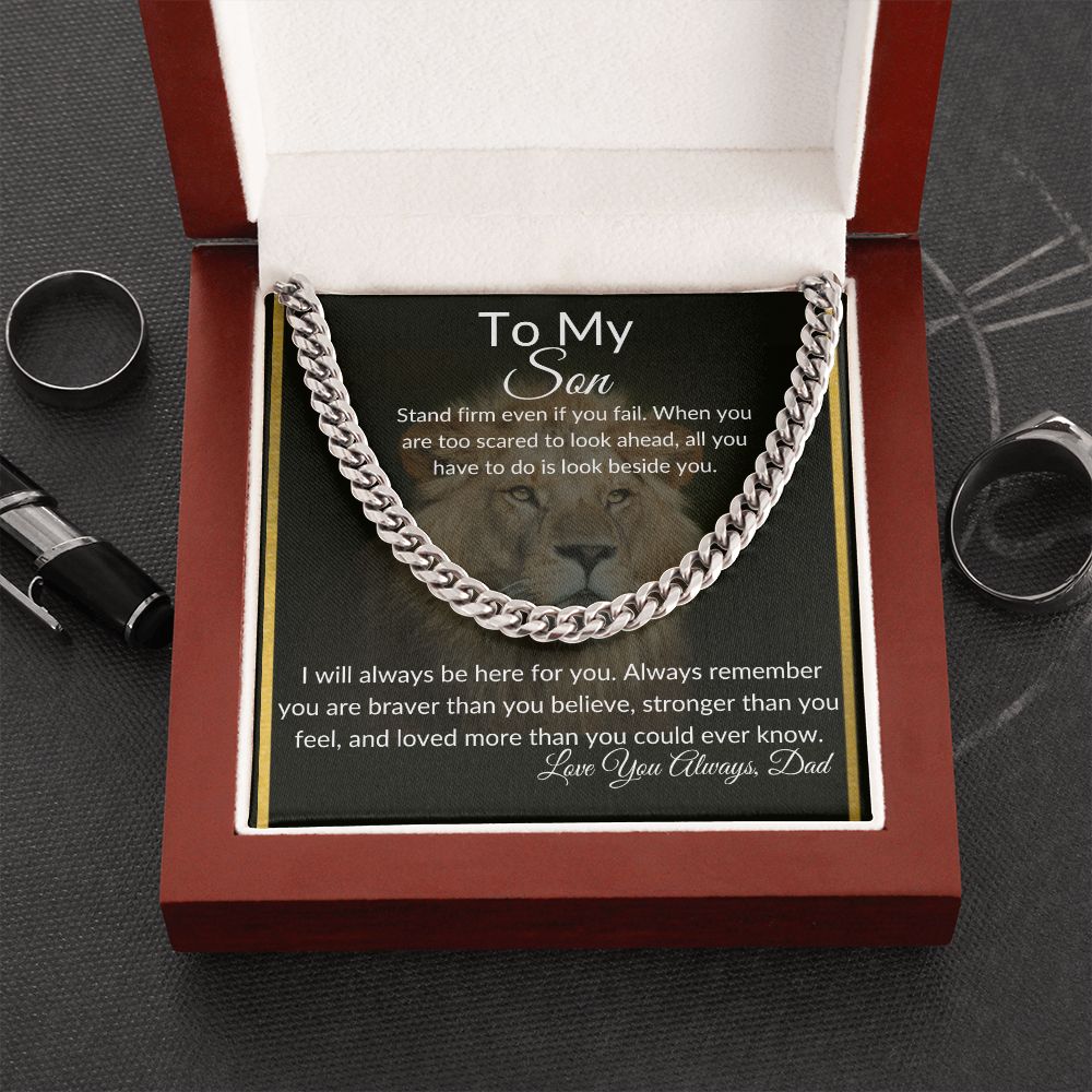 To My Son | Stay Strong From Dad | Cuban Link Chain