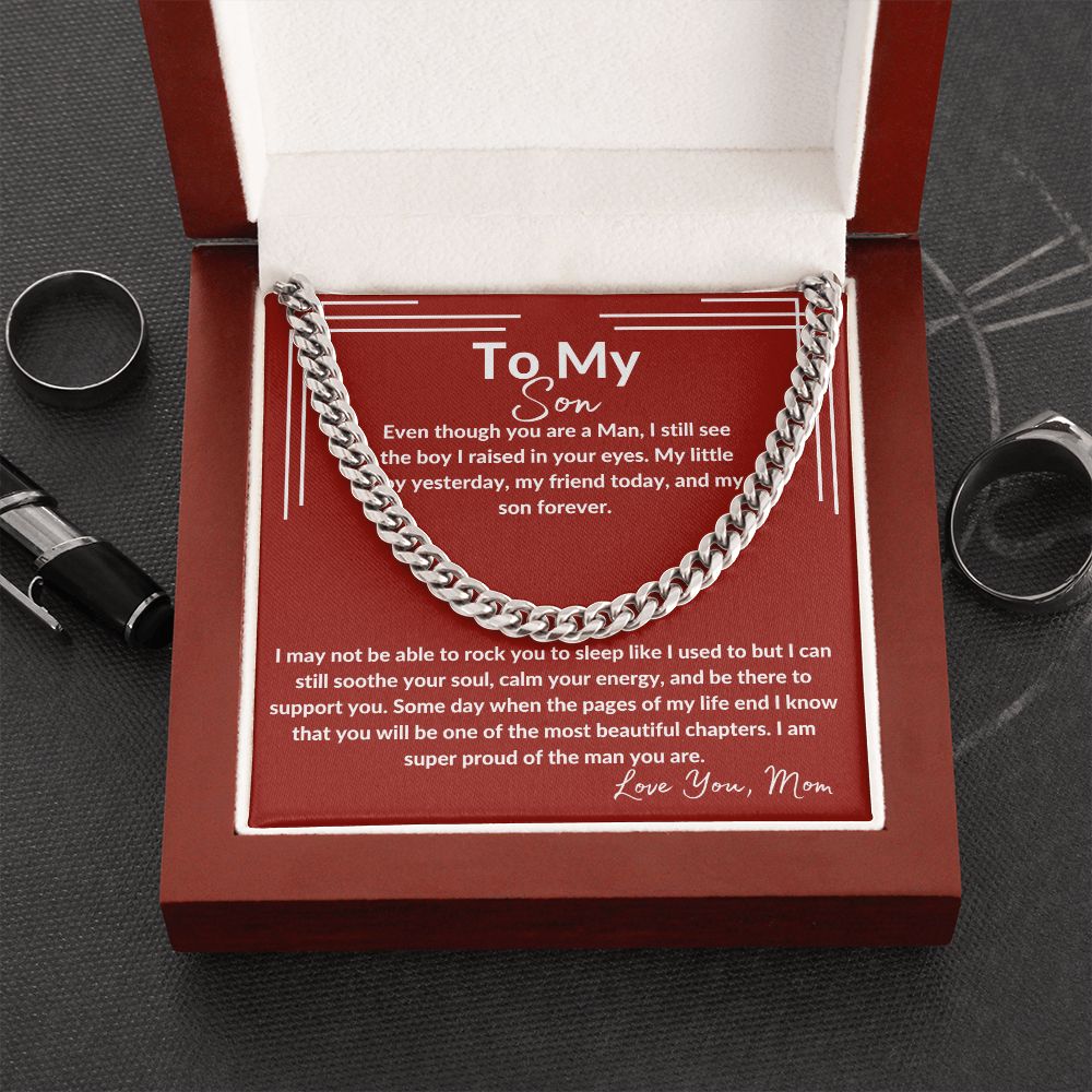 To My Son | My Little Boy, Friend, & Forever Son | Cuban Link Chain