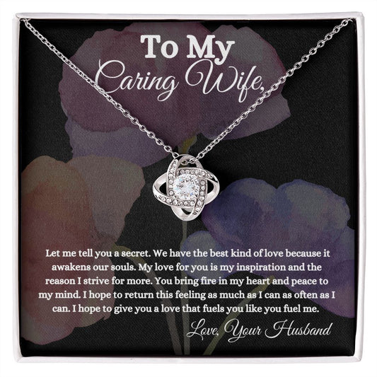 My Caring Wife | My Fuel | Love Knot Necklace