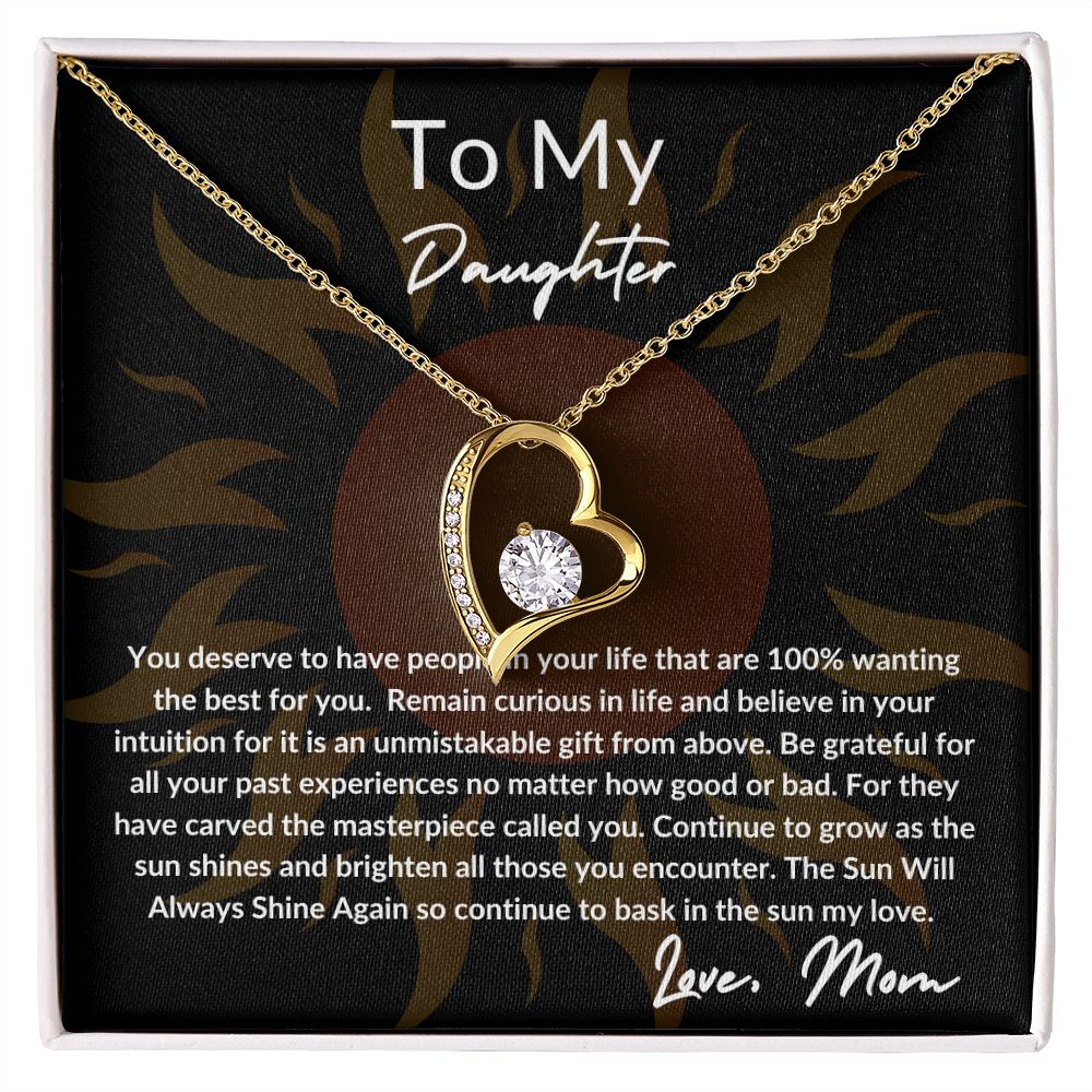 I Love My Daughter | Sun Design | Forever Love Necklace